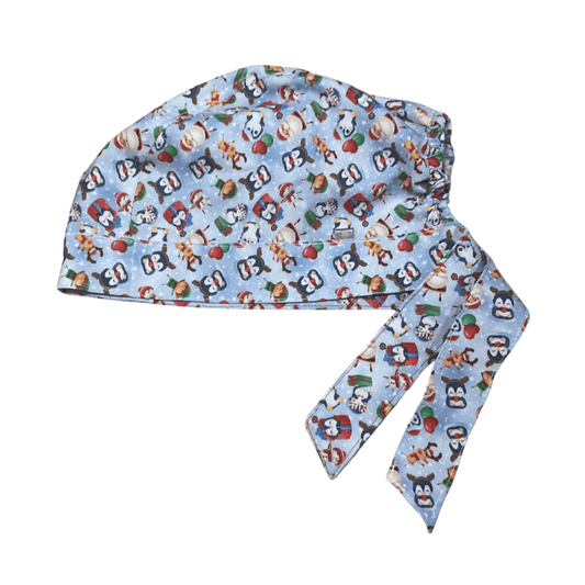 Gorro Medico Quirúrgico Navidad Pingüinos - Antifluidos