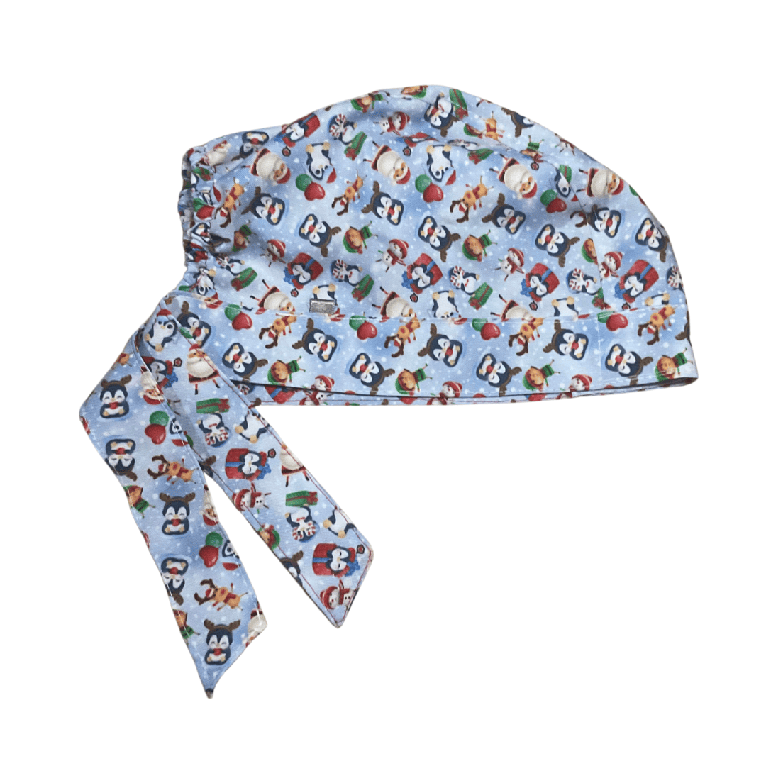 Gorro Medico Quirúrgico Navidad Pingüinos - Antifluidos