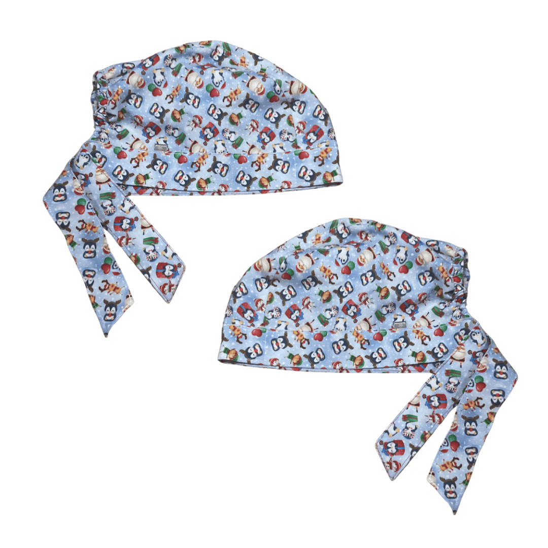 Gorro Medico Quirúrgico Navidad Pingüinos - Antifluidos