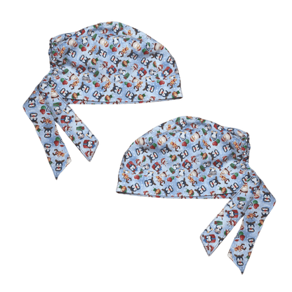 Gorro Medico Quirúrgico Navidad Pingüinos - Antifluidos