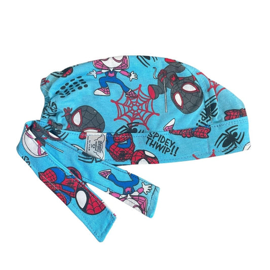 Gorro Medico Quirúrgico - Estampado Baby Spiderman - Cartoon - Azul