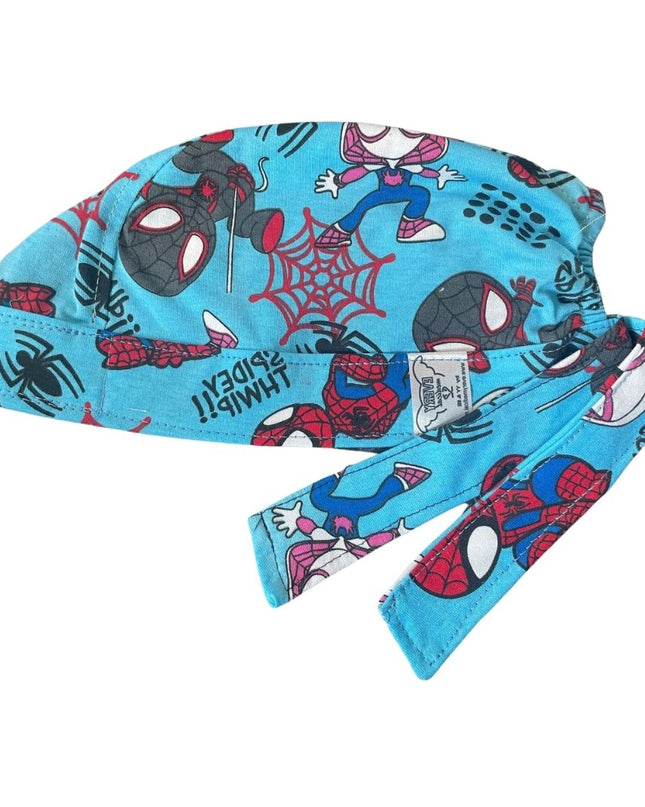 Gorro Medico Quirúrgico - Estampado Baby Spiderman - Cartoon - Azul