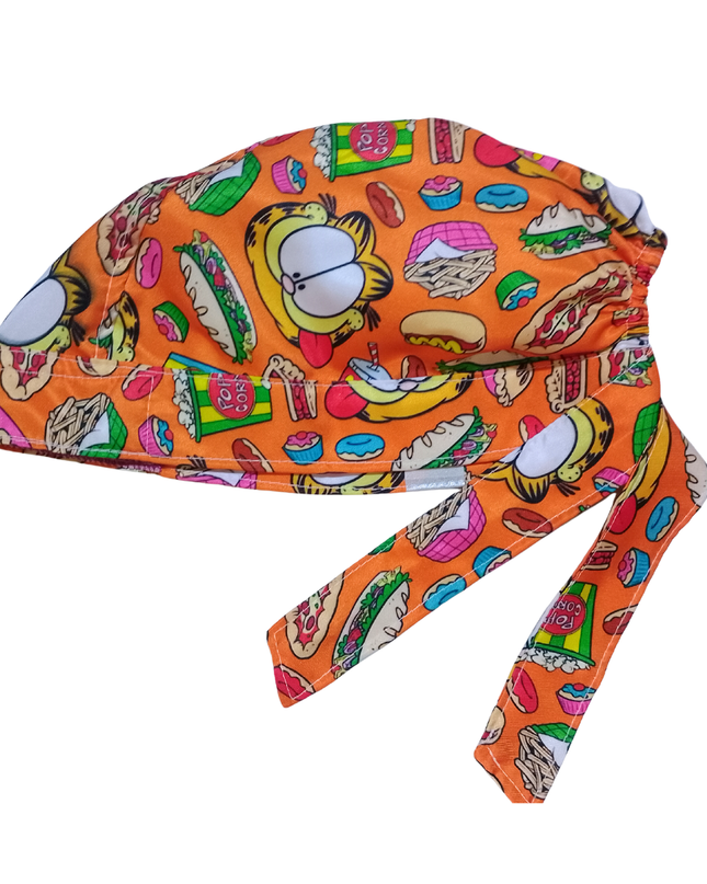 Gorro Medico Quirúrgico Enfermeria Garfield Y Sus Amigos Naranja