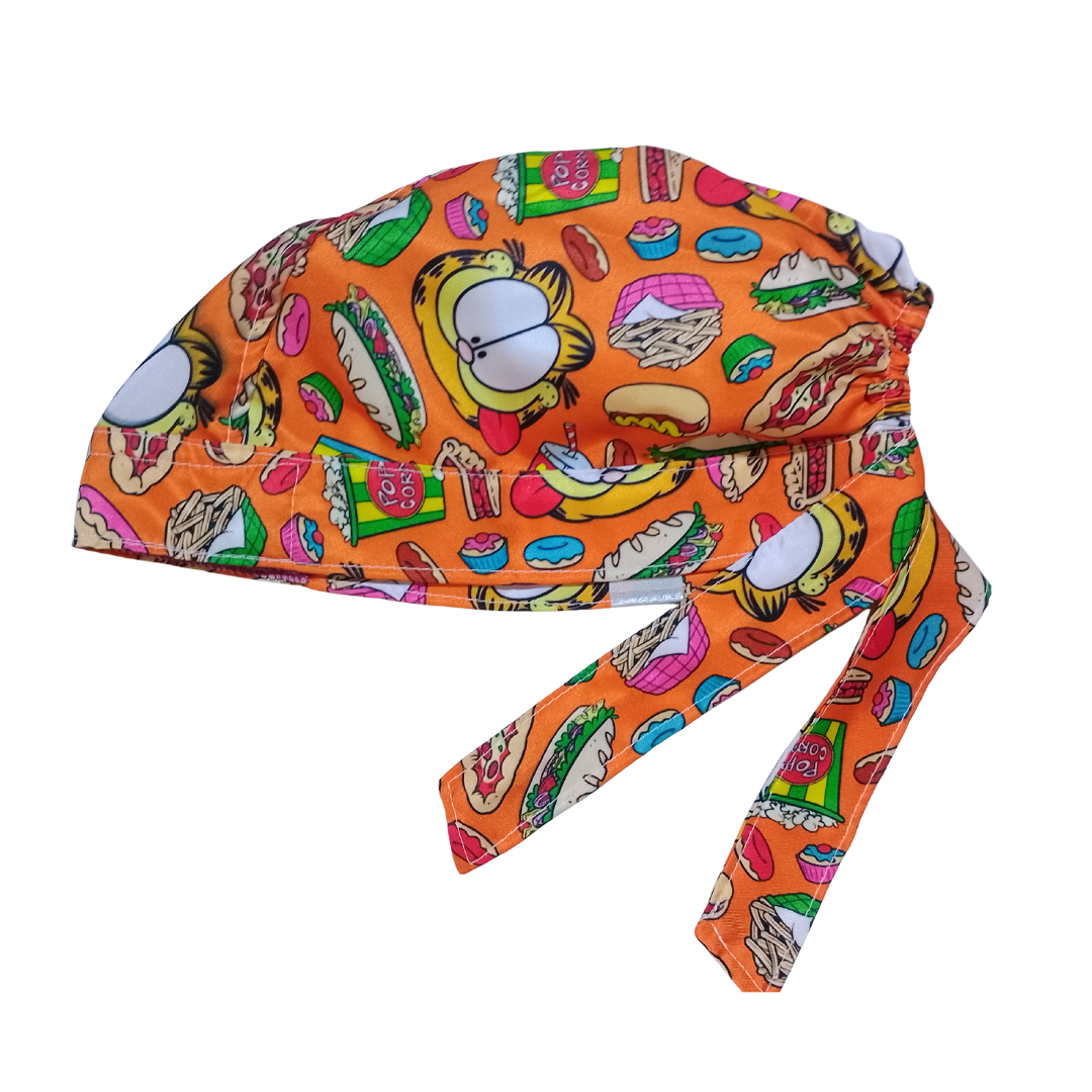Gorro Medico Quirúrgico Enfermeria Garfield Y Sus Amigos Naranja