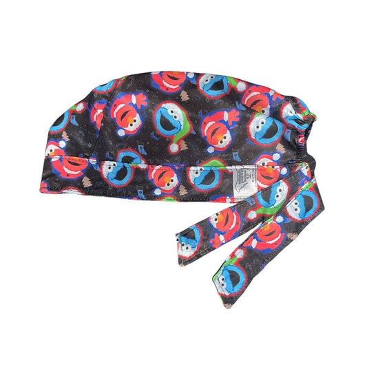 Gorro Medico Quirúrgico - Plaza Sésamo - Come Galletas - Elmo - Navidad - Negro
