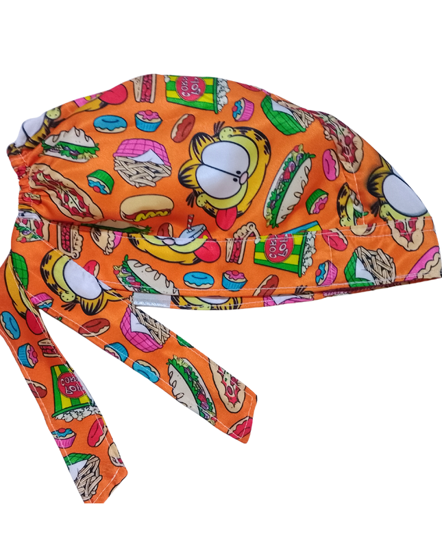 Gorro Medico Quirúrgico Enfermeria Garfield Y Sus Amigos Naranja