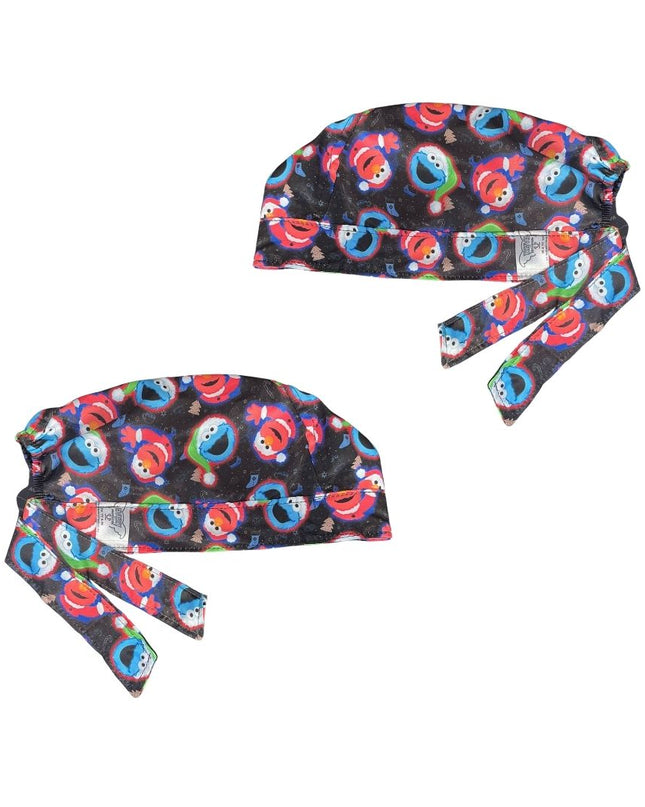 Gorro Medico Quirúrgico - Plaza Sésamo - Come Galletas - Elmo - Navidad - Negro