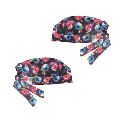 Gorro Medico Quirúrgico - Plaza Sésamo - Come Galletas - Elmo - Navidad - Negro