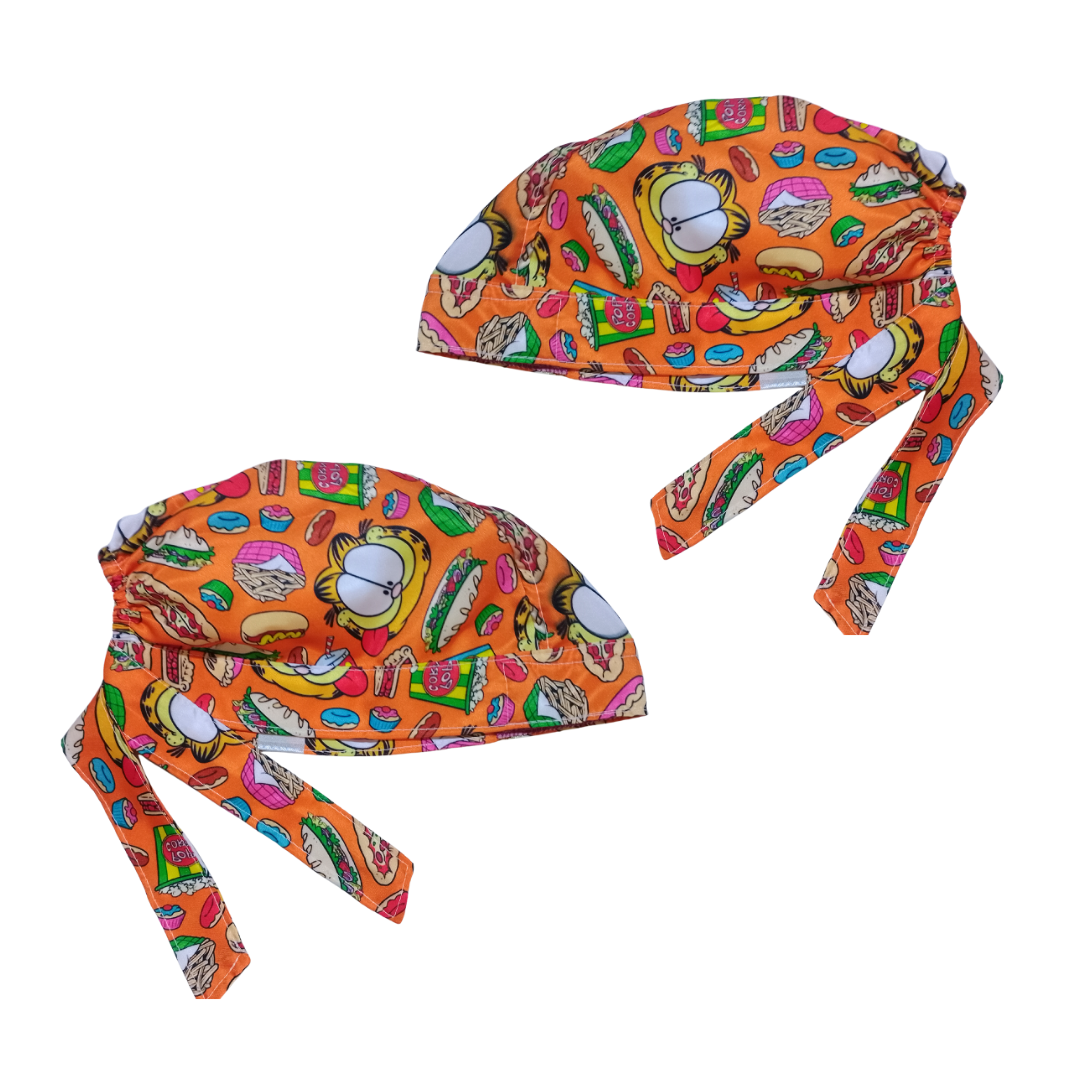 Gorro Medico Quirúrgico Enfermeria Garfield Y Sus Amigos Naranja