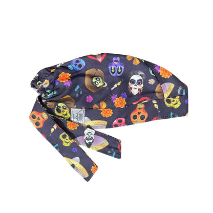 Gorro Medico Quirúrgico - Día De Muertos - Coco 2 - Negro