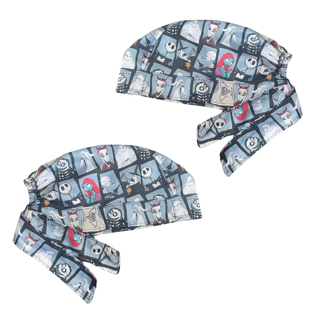 Gorro Quirúrgico - Estampado - El Extraño Mundo De Jack  - Gris