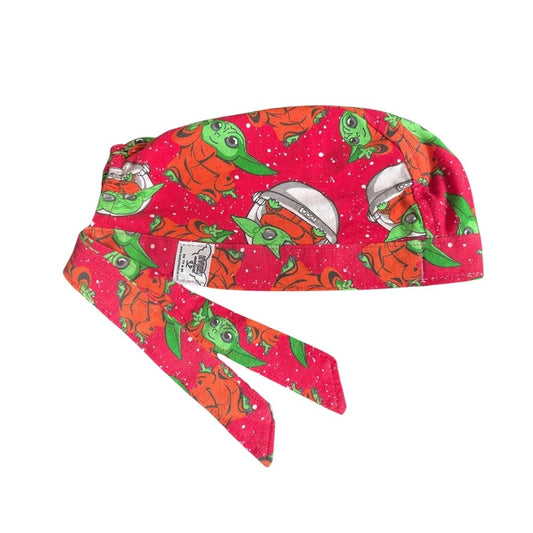 Gorro Quirúrgico - Baby Yoda - Grogu Mandalorian - Rojo