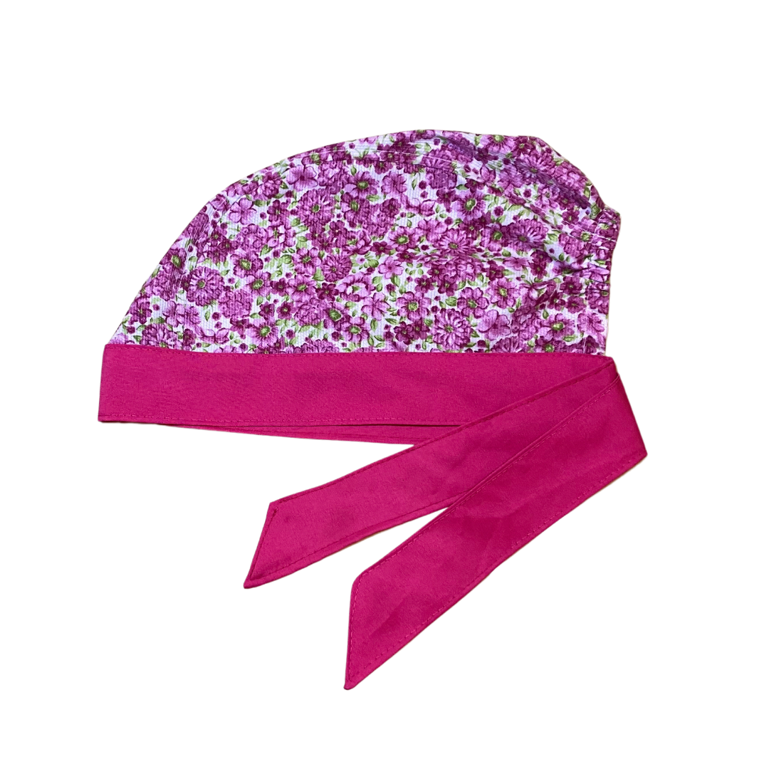 Gorro Medico Quirúrgico Rosa Flores