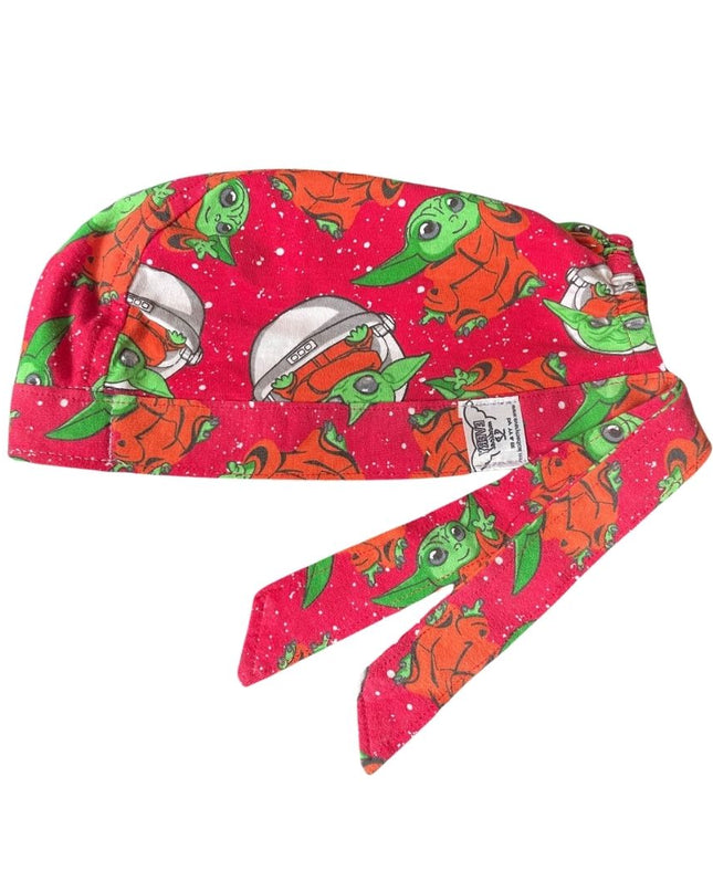 Gorro Quirúrgico - Baby Yoda - Grogu Mandalorian - Rojo