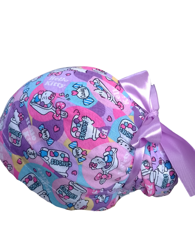 Gorro Quirúrgico Hello Kitty Listones - Rosa  COLORES