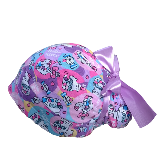 Gorro Quirúrgico Hello Kitty Listones - Rosa  COLORES