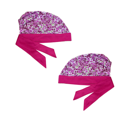 Gorro Medico Quirúrgico Rosa Flores