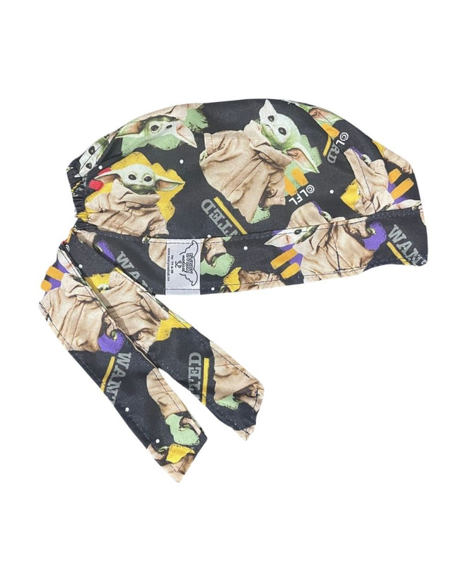 Gorro Medico Quirúrgico - Baby Yoda - Grogu - Mandalorian - Negro