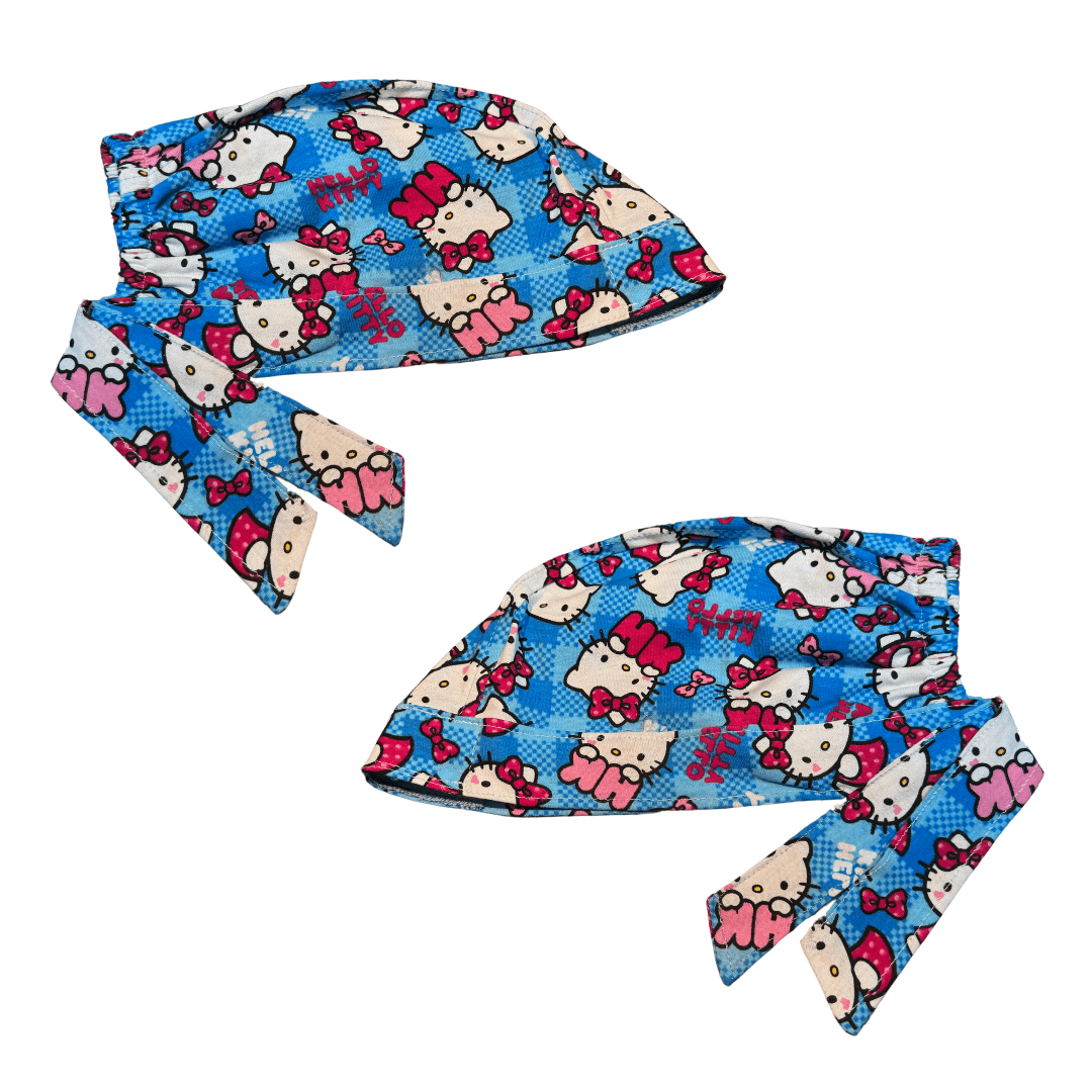 Gorro Medico Quirúrgico Enfer Hello Kitty Azul 2 - Antisudor