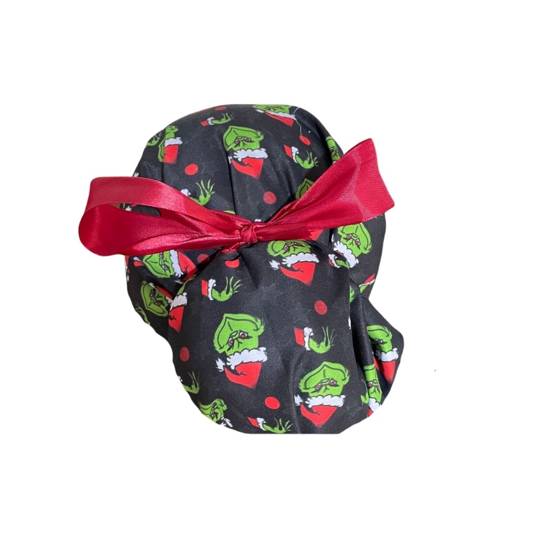 Gorro Quirúrgico Medico - Its The Grinch - Listón - Negro