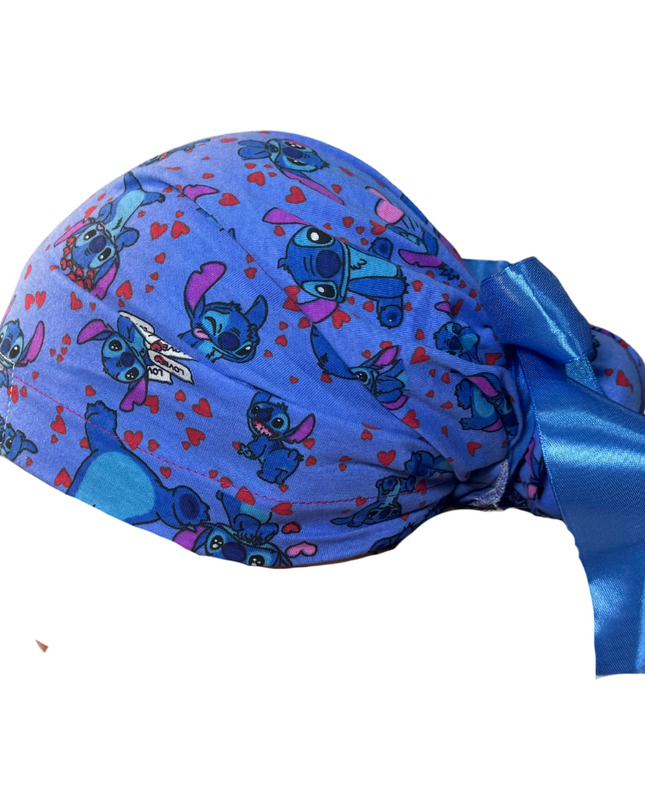 Gorro Medico Quirúrgico - Estampado - Stitch azul - Antisudor