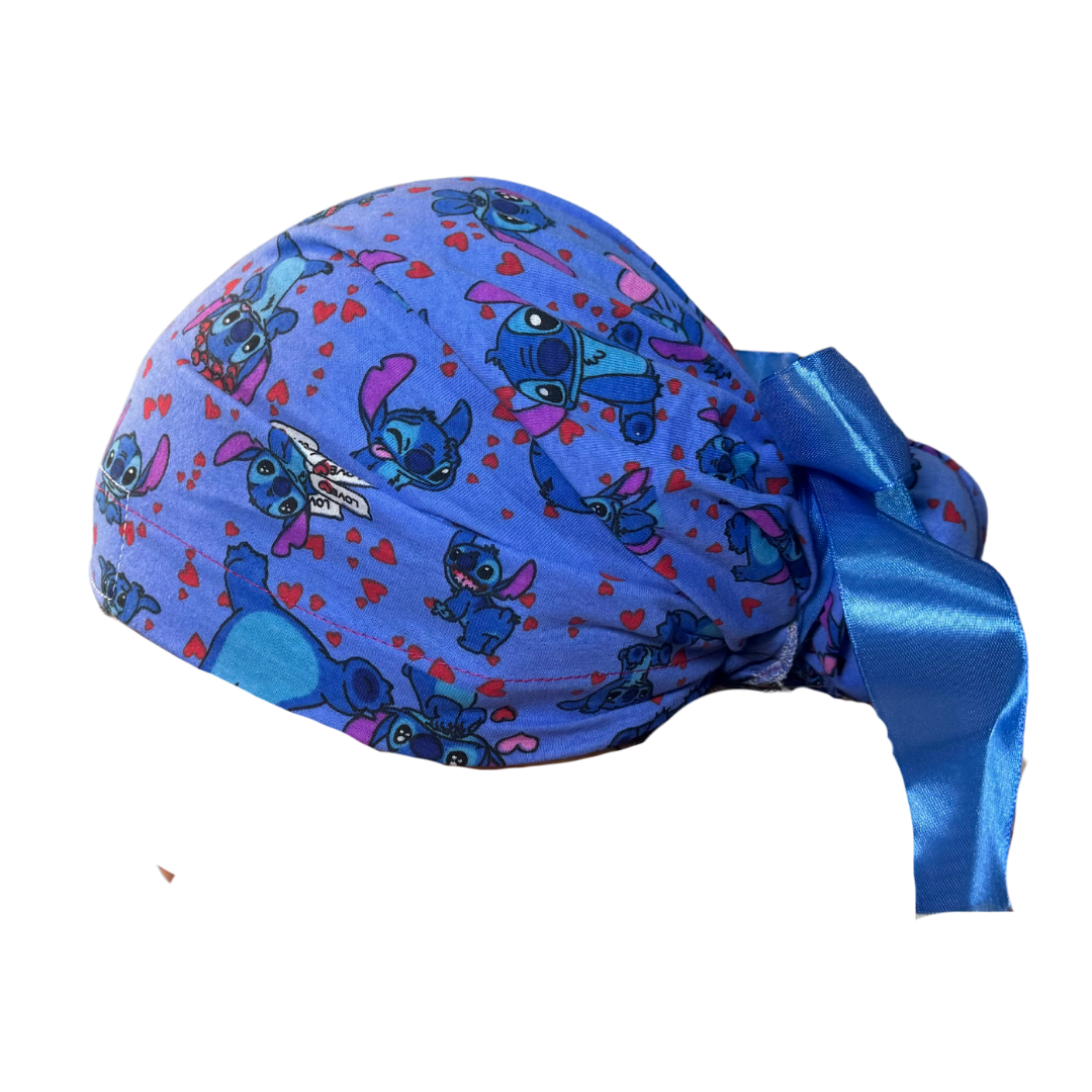 Gorro Medico Quirúrgico - Estampado - Stitch azul - Antisudor