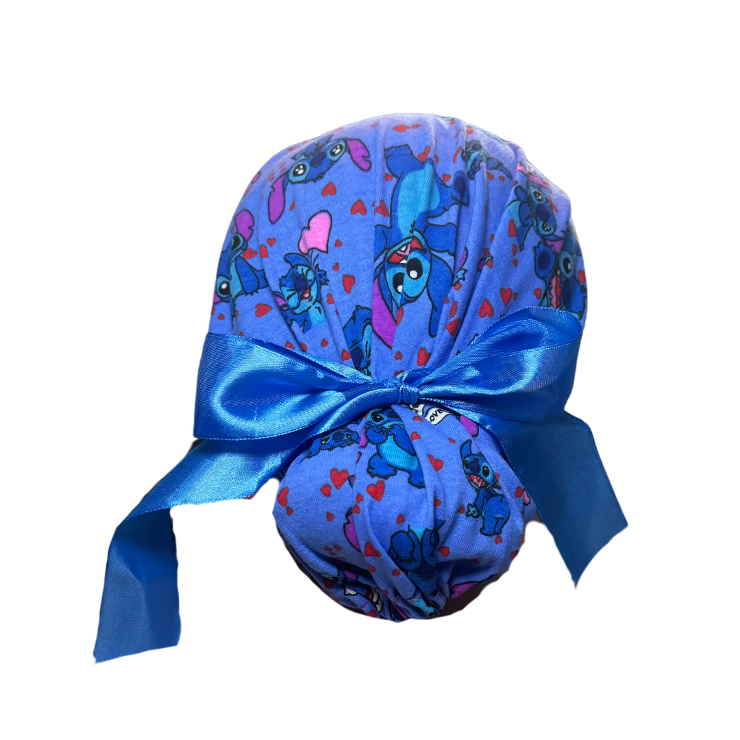 Gorro Medico Quirúrgico - Estampado - Stitch azul - Antisudor