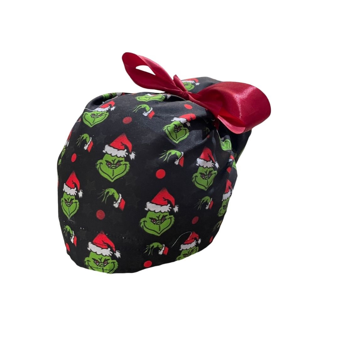 Gorro Quirúrgico Medico - Its The Grinch - Listón - Negro