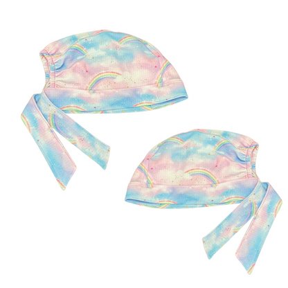 Gorro Medico Quirúrgico Arcoíris Y Nubes- Antisudor