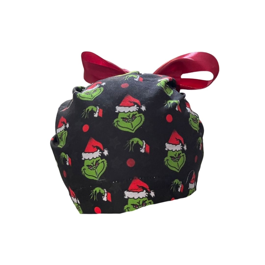 Gorro Quirúrgico Medico - Its The Grinch - Listón - Negro