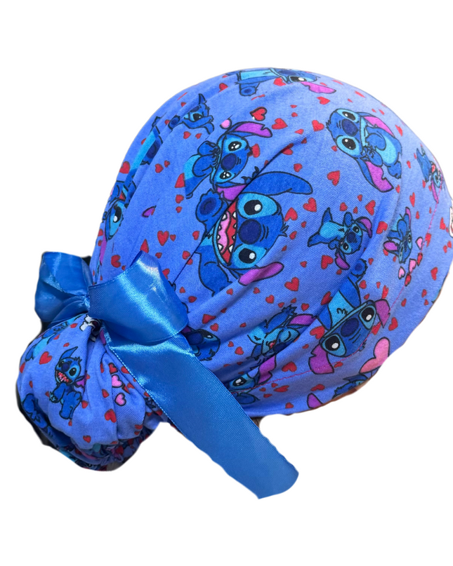 Gorro Medico Quirúrgico - Estampado - Stitch azul - Antisudor