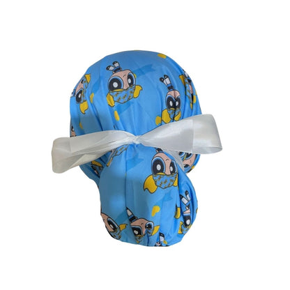 Gorro Quirúrgico Medico - Chicas Super Poderosas - Listón - Celeste