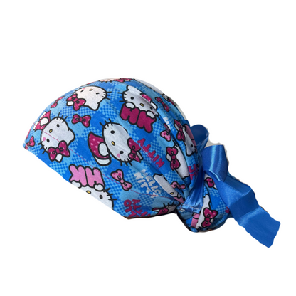 Gorro Quirúrgico Hello Kitty Azul Cubos Listones - Antisudor - Every Medical -  Dr. Gorrito