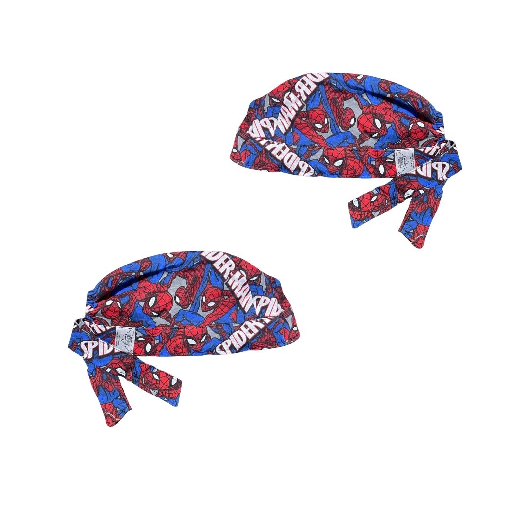 Gorro Medico Quirúrgico - Estampado - Spiderman - Gris 3