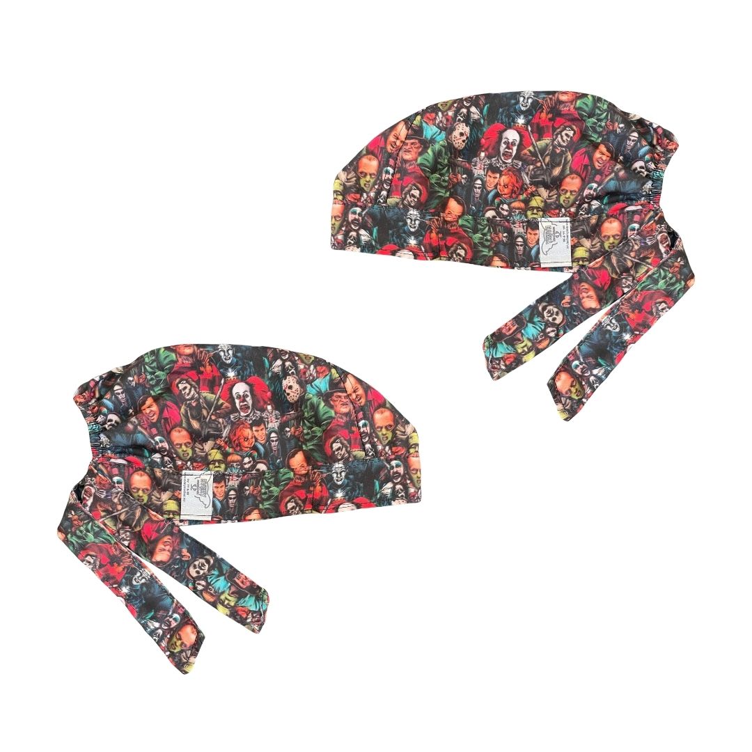 Gorro Quirúrgico -Personajes De Terror - Halloween - Negro 10