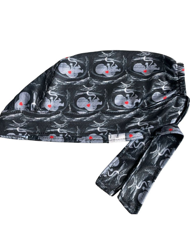 Gorro Quirúrgico Estampado - Utero - Negro