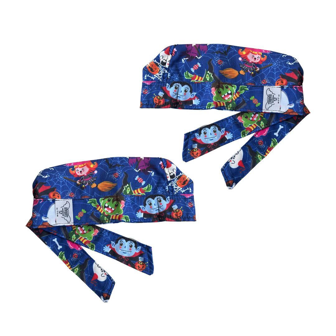 Gorro Quirúrgico - Estampado Halloween - Azul