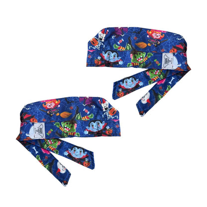 Gorro Quirúrgico - Estampado Halloween - Azul