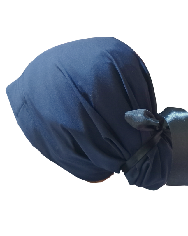 Gorro Quirúrgico AZUL MARINO Listones - Antisudor Unitalla