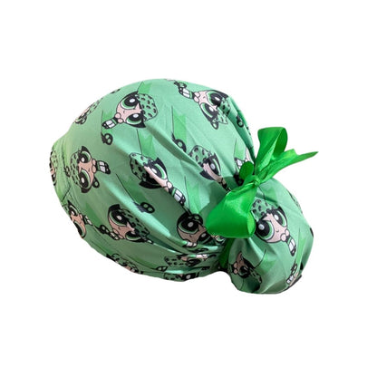 Gorro Quirúrgico Medico - Chicas Super Poderosas - Listón - Verde - Bellota