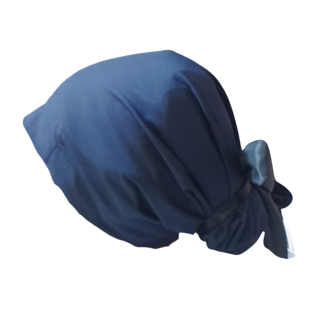 Gorro Quirúrgico AZUL MARINO Listones - Antisudor Unitalla
