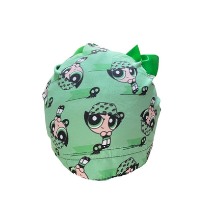 Gorro Quirúrgico Medico - Chicas Super Poderosas - Listón - Verde - Bellota