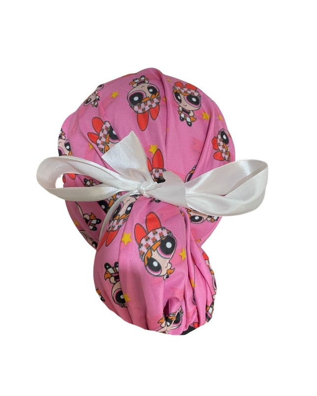 Gorro Quirúrgico Medico - Chicas Super Poderosas - Listón - Rosa - Bombón