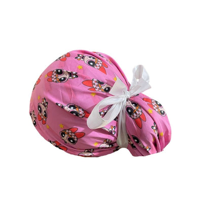 Gorro Quirúrgico Medico - Chicas Super Poderosas - Listón - Rosa - Bombón
