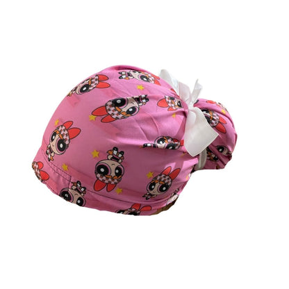 Gorro Quirúrgico Medico - Chicas Super Poderosas - Listón - Rosa - Bombón