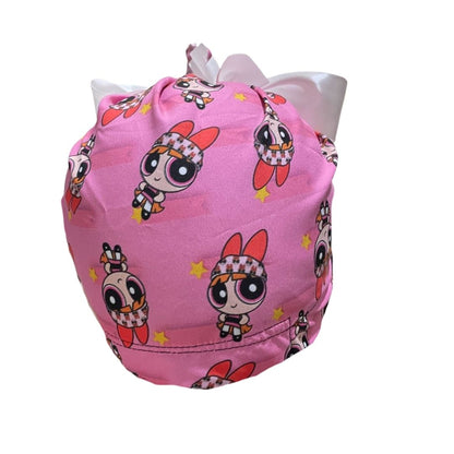 Gorro Quirúrgico Medico - Chicas Super Poderosas - Listón - Rosa - Bombón