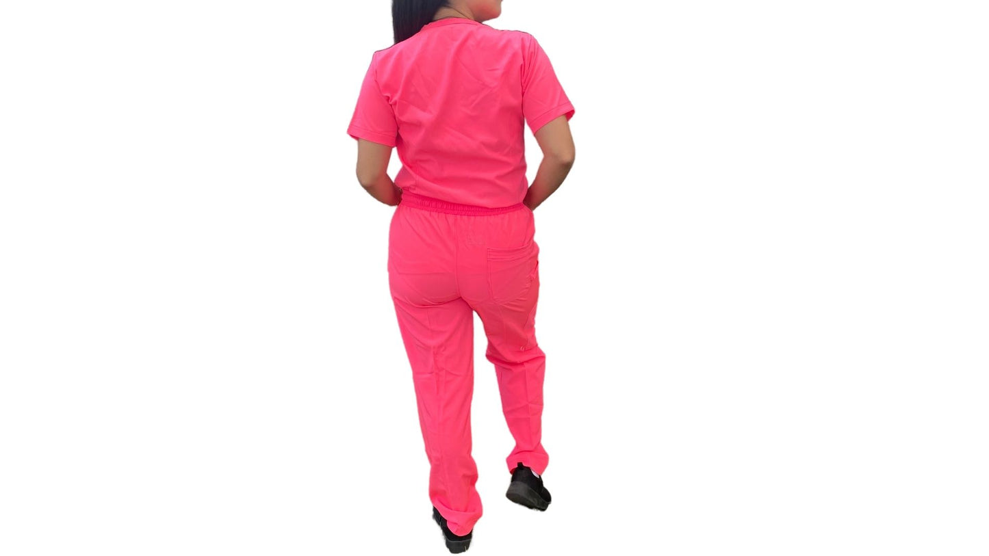 Uniforme Quirúrgico - Mujer - Rosa Fosforescente - Modelo Puebla
