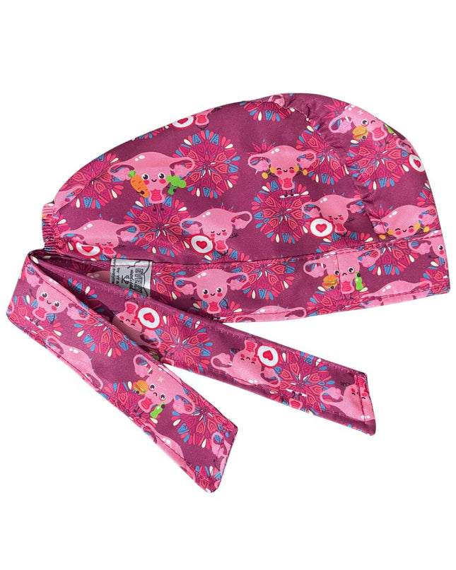 Gorro Quirúrgico - Estampado - Útero - Gorrito Medico - Negro 7