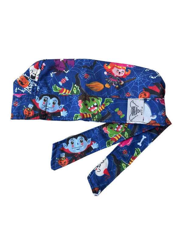 Gorro Quirúrgico - Estampado Halloween - Azul
