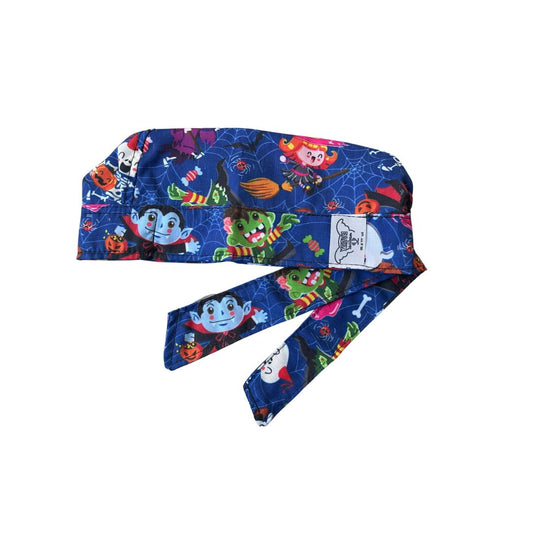 Gorro Quirúrgico - Estampado Halloween - Azul